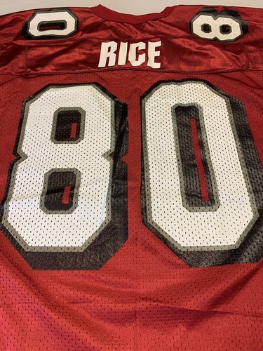 Jerry Rice Vintage 80s Wilson 49ers Jersey Sz L Gold W Some Stitch Rare Made USA - Picture 12 of 21