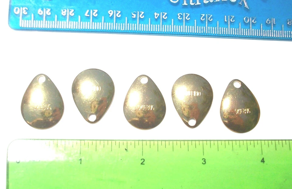 10ct GOLD #3 COLORADO Spinnerbait BLADES Bass Fishing Spinnerbaits Round Blade - Image 3 of 3