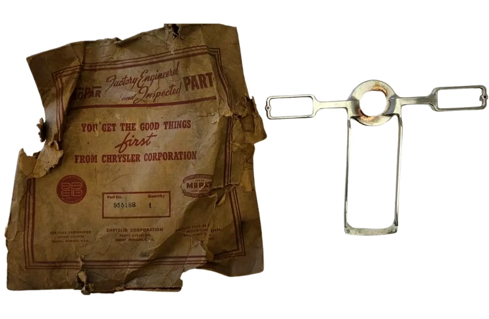 1942 Chrysler Royal Saratoga Windsor Steering Wheel Horn Blowing Ring 955188 NOS - Image 2 of 4