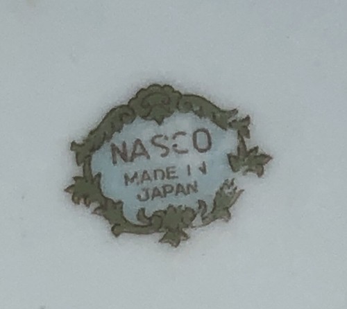 Set 4 piatti vintage Nasco made in Japan a forma di foglia bordo oro - Foto 7 di 7