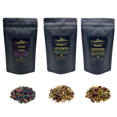 Kräutertee Auswahl, 3 Wellness Loseblatttees, Kamelien (je 3 x 100g)