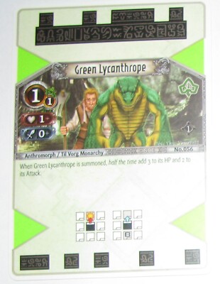 The Eye of Judgment Green Lycanthrope #056 Anthromorph Card