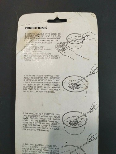 Juego de moldes de roseta de herramientas Cooks vintage 1980 - Imagen 6 de 7