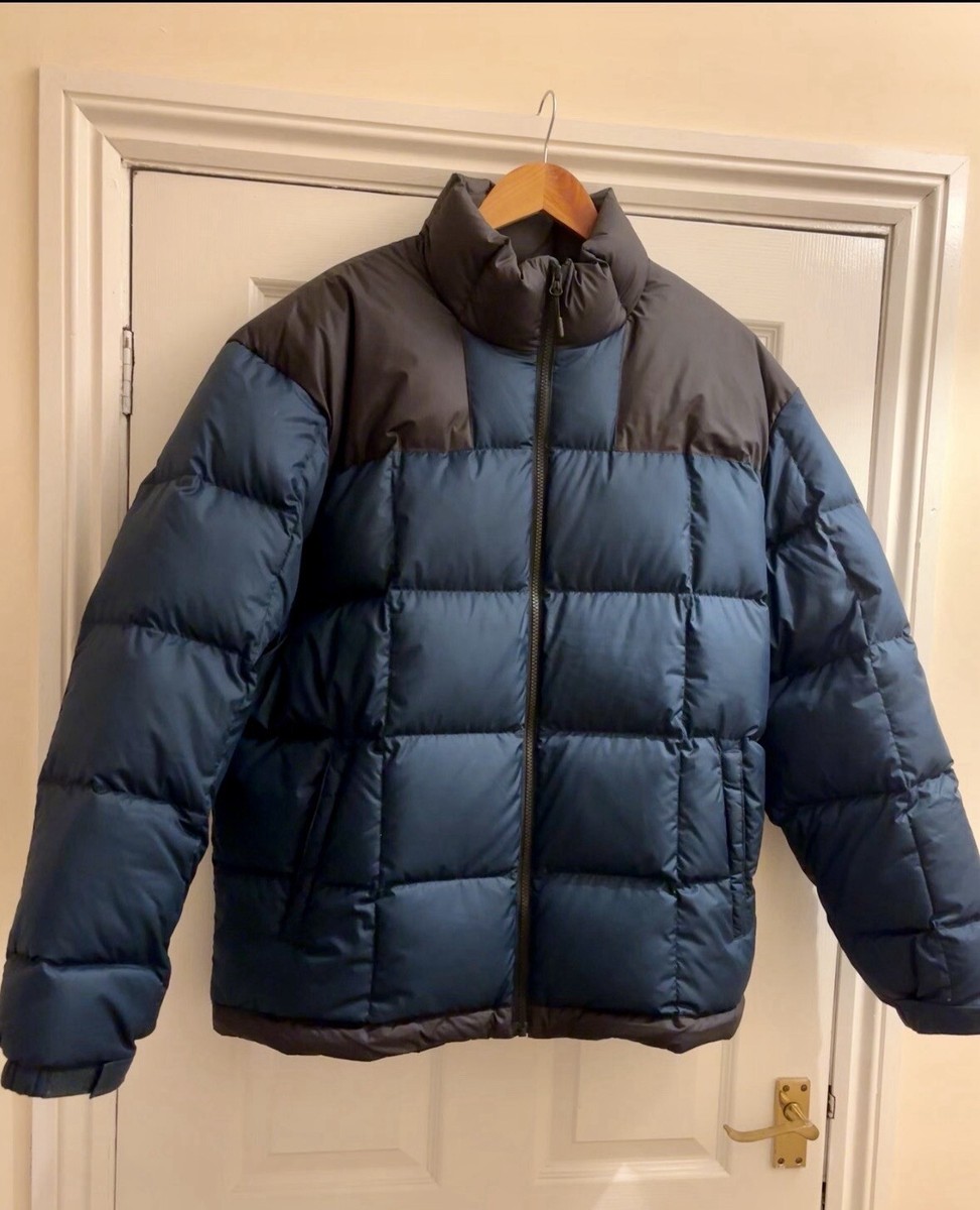 The North Face Lhotse Down Jacket UK Mens Large Navy Blue