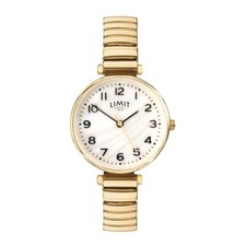 Image of Limit Ladies 30mm Gold Expanding Bracelet White Dial Watch New