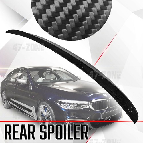For 17-23 BMW 5 Series G30 G38 Gloss Black Real Carbon Fiber Spoiler Trunk Wing - Picture 2 of 3