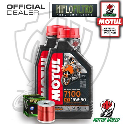 Olio Motore Tagliando Moto Motul 7100 15W50 4T MA2 100% Sintetico - Foto 8