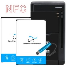 Upgraded 2x 7170mAh NFC Battery Portable Charger for Samsung Galaxy Note 3 CDMA