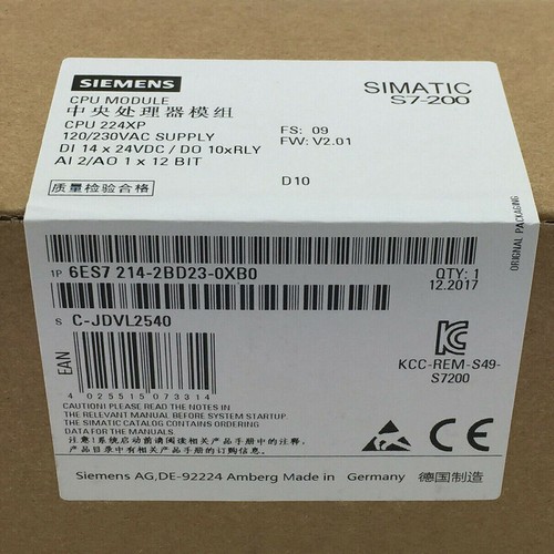 6ES7 2142BD230XB0 NEW SIEMENS SIMATIC S7200 CPU 224XP 6ES72142BD230XB0 - Picture 1 of 5