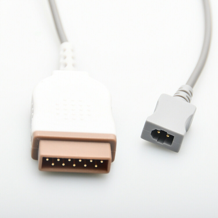 Temp Extension Adapter Cable for GE Marquette Disposable Temperature Probe 11pin