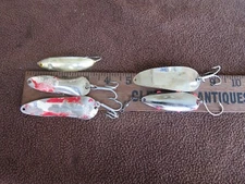 Lot of 5 Unknown Spoon Lures: Mixed Brand, Model, Size & CONDITION!!!