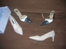 lot 37 escarpins dt 1 NEUF INT CUIR + CERUTTI !!!  CUIR PYTHON D ELEVAGE femme 1
