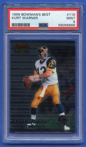 1999 KURT WARNER ROOKIE PSA 9 BOWMAN'S BEST HOF STL RAMS RAZOR SHARP (#110) RZC