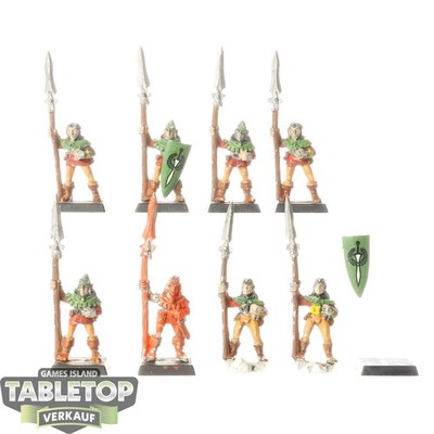 Wood Elf Realms - 8x Glade Guard klassisch - teilweise bemalt