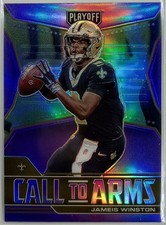 2021 Panini Playoff Jameis Winston Call to Arms #CA-JWI Purple Prizm