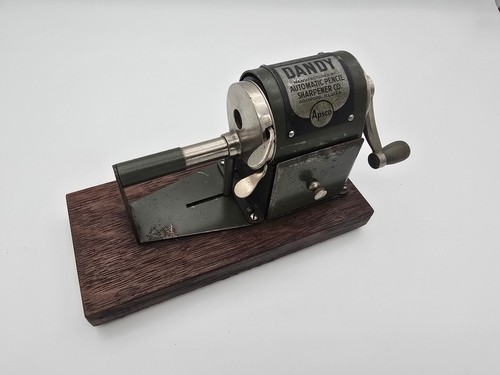 Antique Dandy Automatic Feed Pencil Sharpener Early 1900's Rockford Illinois