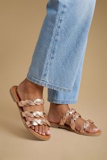 Dorothy Perkins Rose Gold Sliders Womens Daywear Sandals