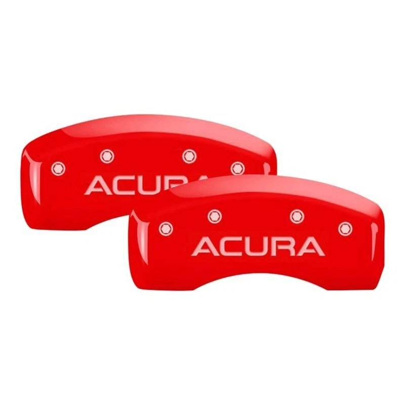 For Acura MDX 22-24 MGP Gloss Red Caliper Covers w Engraving Full Kit, 4 pcs - Imagem 2 de 3