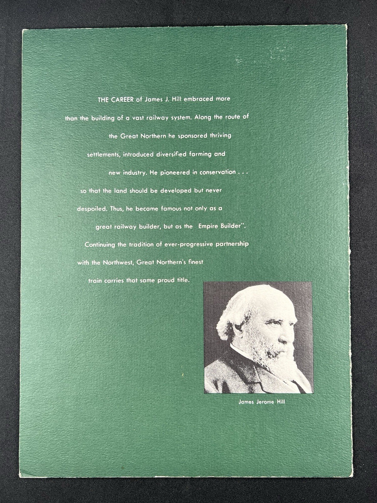 1969 Empire Builder Menu - Great Northern / Northern Pacific - Vintage Railroad