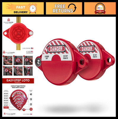2 Pack Valve Lockout Device for 1''-2.5'' Handles, OSHA Compliant Safety Lockout