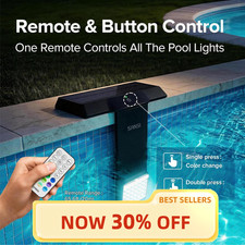 Luces de piscina SANSI lámpara LED sumergible RGB IP68 control remoto subterráneo/sobre el suelo