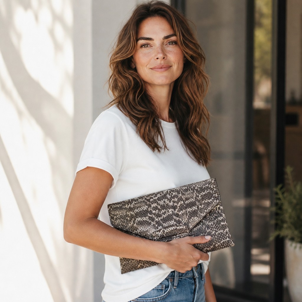GIVENCHY Antigona Python Snake Embossed Leather Envelope Clutch Bag — image 7