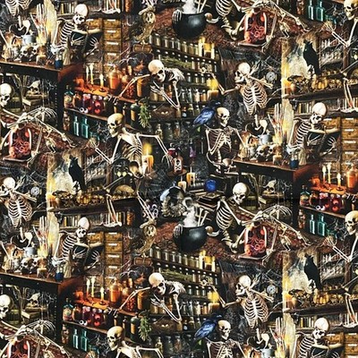 Skeleton Apothecary 100% Baumwollstoff Timeless Treasures Hexentränke Gift