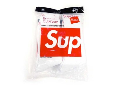 Supreme Hanes Crew Socken (4er Pack) weiß