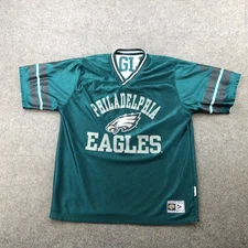Vintage Philadelphia Eagles Jersey Mens Large Green White Reversible Mighty-Mac