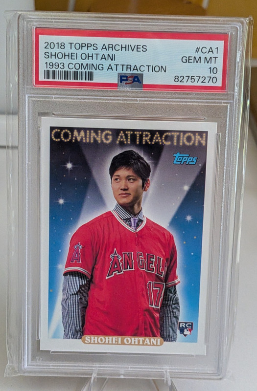 2018 Topps Archives Shohei Ohtani Coming Attraction RC #CA-1 PSA 10 Angels