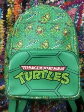 Loungefly 2023 Funko Teenage Mutant Ninja Turtles Mini Backpack TMNT Green AOP