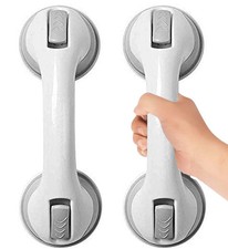2 X GRAB RAIL HANDLE SAFETY SHOWER BATHROOM TOILET SUPPORT SUCTION HAND GRIP
