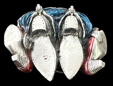 Western Cowboy Heavy Belt Buckle KNOCKING BOOTS Funny Unique Design VINTAGE 1982