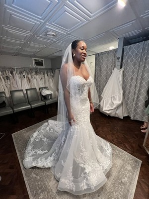 Allure Couture C706 Wedding Dress   Size 12   Altered, Never Worn