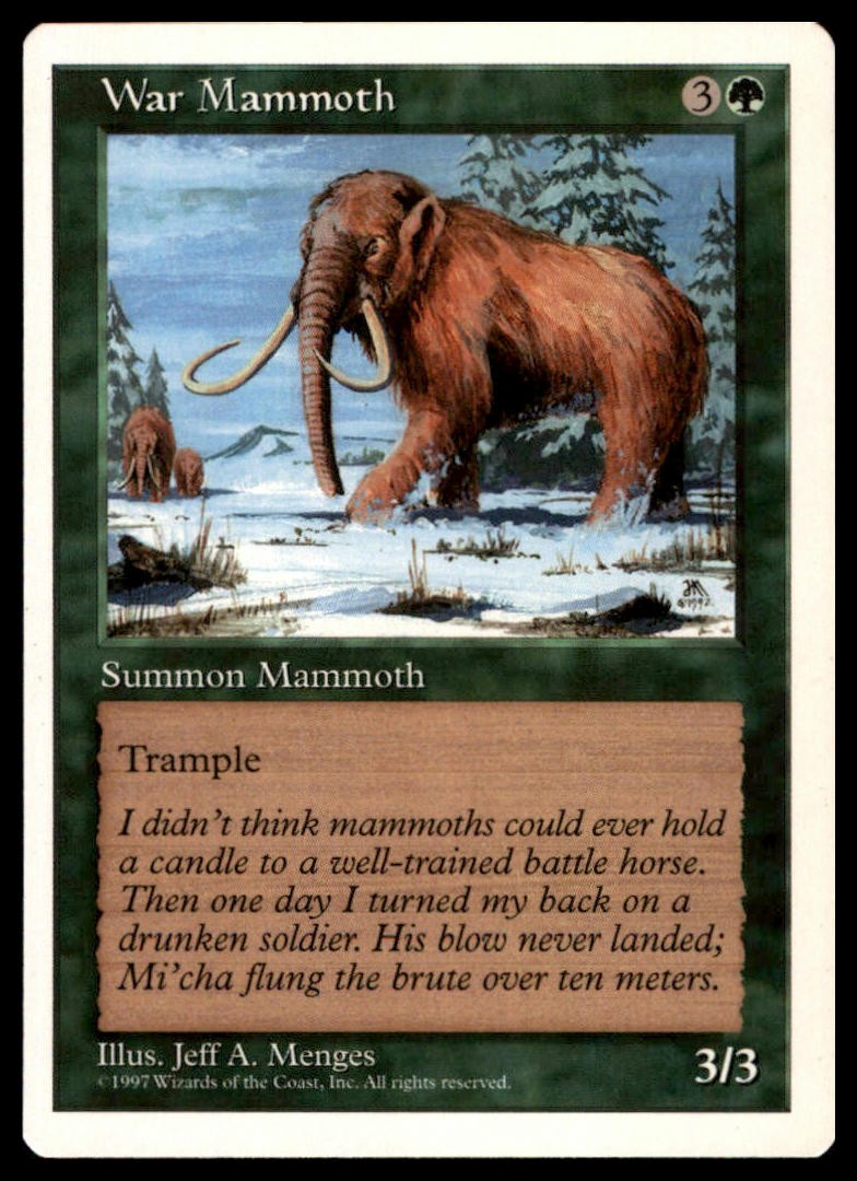 War Mammoth Common Fifth Edition Magic: The Gathering Lightly Played