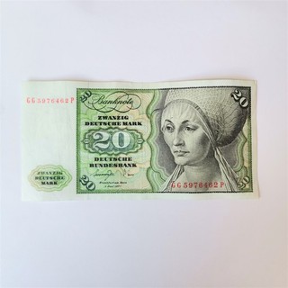 20 DM Deutsche Mark 1. Juni 1977 GG5976462P Banknote Geldschein