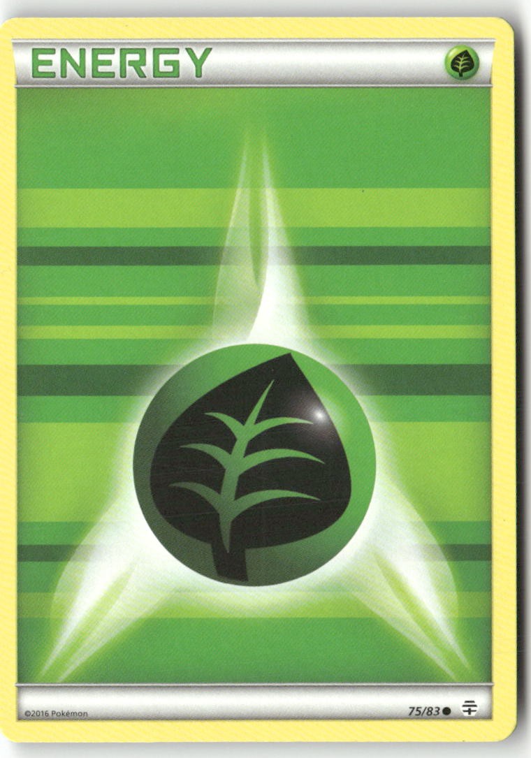 Grass Energy 75/83 Common Generations Pokemon Lightly Played