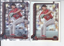 2 - 2025 Topps CRISTIAN MENA RC Rainbow Foil + Silver DIamante Diamondbacks 120