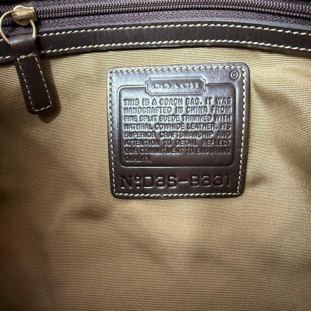 Coach Patchwork Suede Shoulder Bag Brown Authenti… - image 15