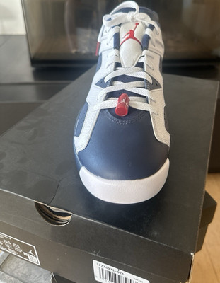 air jordan 6 low golf olympic, selten Weiß Blau Rot EU45