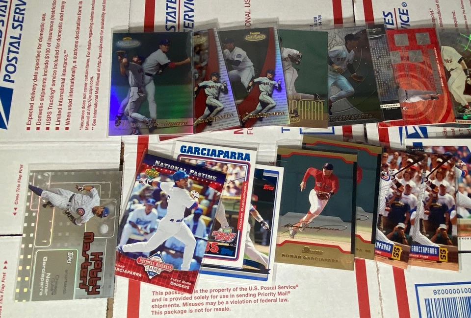 Lote de 48 cartas Nomar Garciaparra novatos, insertos, paralelos, juegos de gama alta Foto 4 de 4
