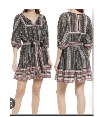 CLEOBELLA Magdalena Mini Dress 100% Cotton Size L EUC