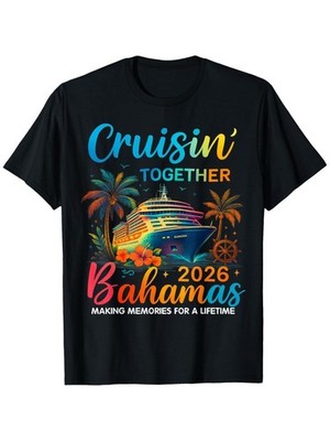Plus Size - Fun Retro Pattern Bahamas Family Cruise 2026 T-Shirt, Comfortable