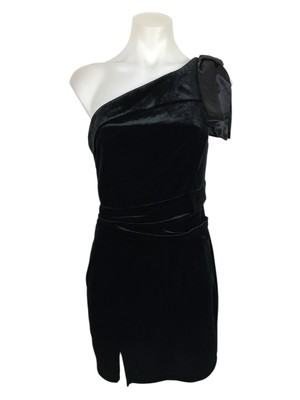 honey and rosie black dress Honey and Rosie Spaghetti Strap V-Neck Royal Sateen Dress
