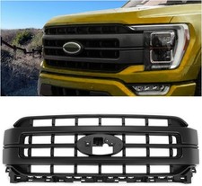 Front Bumper Grille Compatible with 2021-2023 Ford F150 Sport Lariat Grill Repla