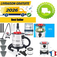 Aspirateur eau poussière cendres 2000 W 20 L Lehmann Haddo