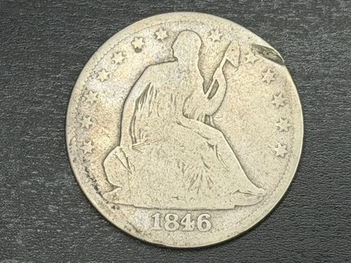 1846-0 Seated Liberty Half Dollar - Centennial Date - AG