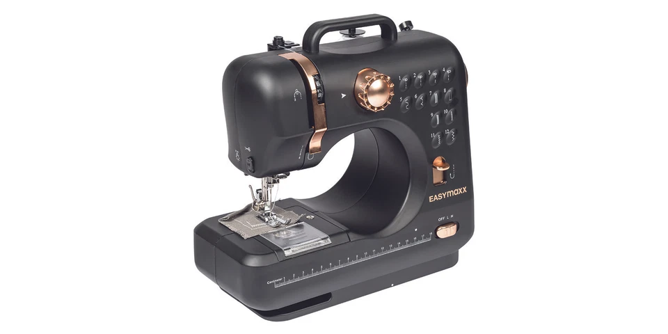 EASYmaxx Kompakt-Nähmaschine 12 Sticharten eingebautes Nählicht Zubehör *B-Ware - Bild 3 von 4