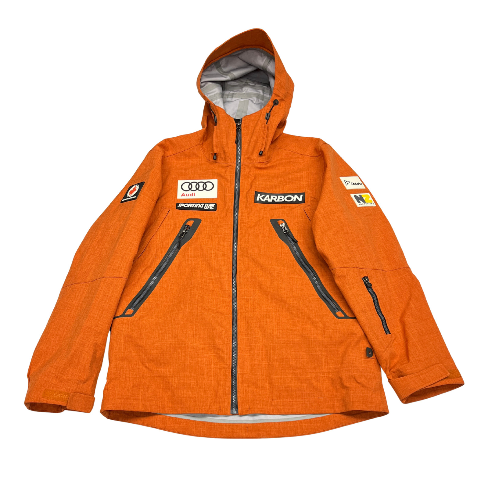Karbon Pluto Orange Ski Jacket  Audi Patch Perfor… - image 1