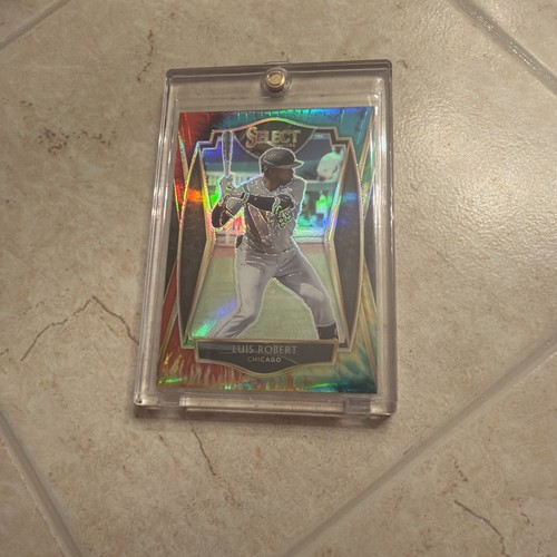 2021 Panini Select Luis Robert Premier Level Tie-Dye Prizm SSP # 11/20 White Sox